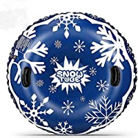 LANREAYOU Trineo Hinchable de Nieve Tubo de Esquí Inflable con Manijas Snow Tube Juguetes de Nieve Invierno para Niños y…